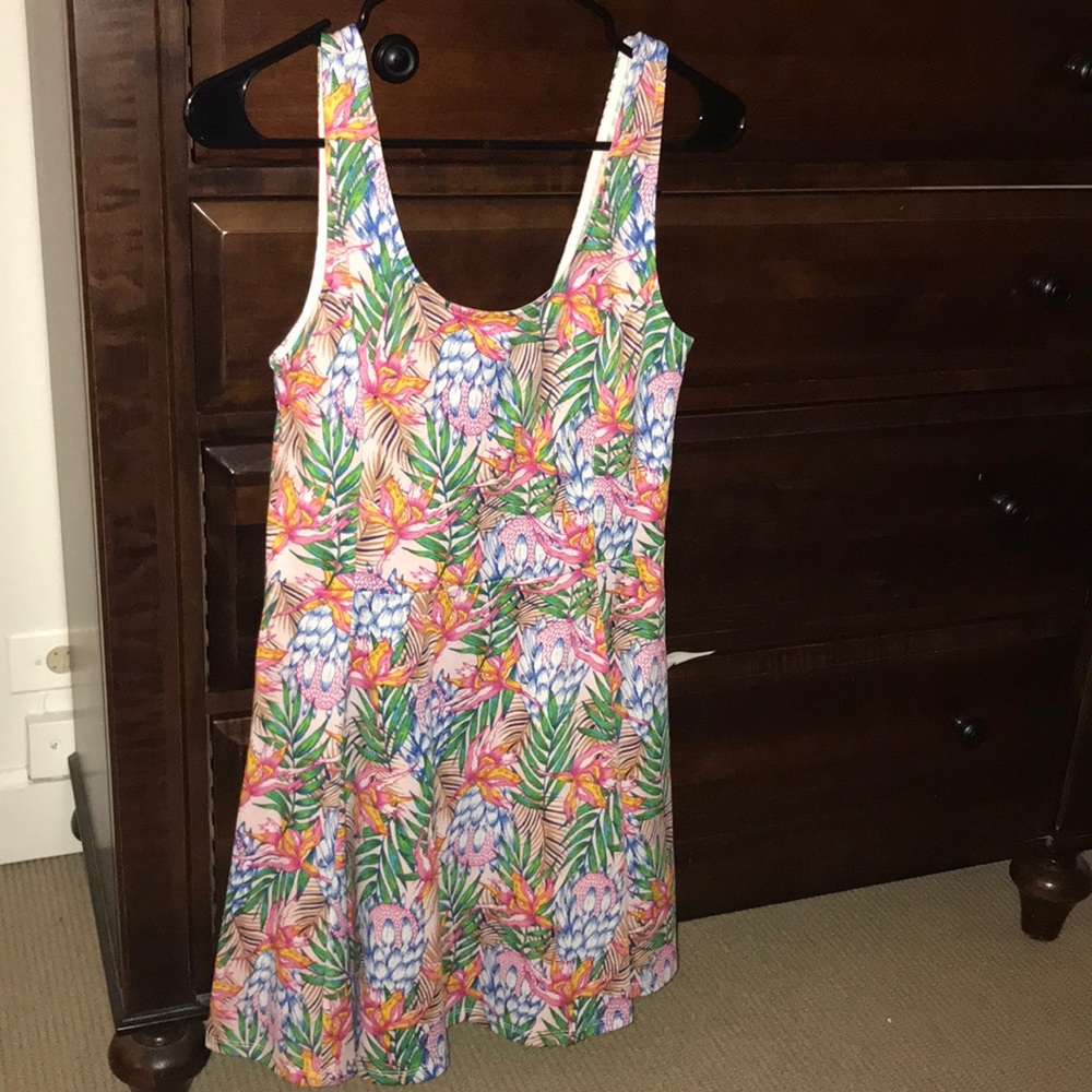 Hawaiian/ floral skater Dress